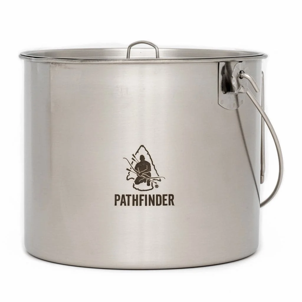 120oz Stainless Steel Bush Pot - Large Camping Pot