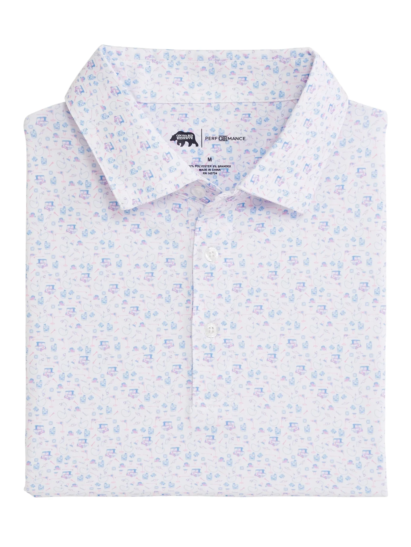 19th Hole Printed Performance Polo
