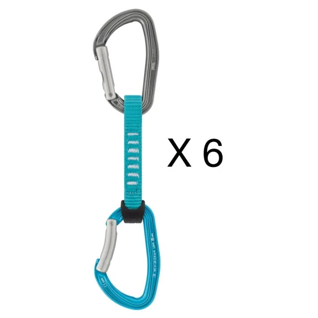6 Quickdraws Djinn Axess Turquoise 12cm