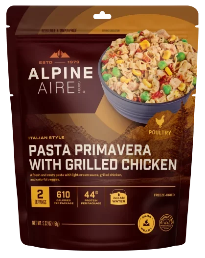 AlpineAire Pasta Primavera with Grilled Chicken