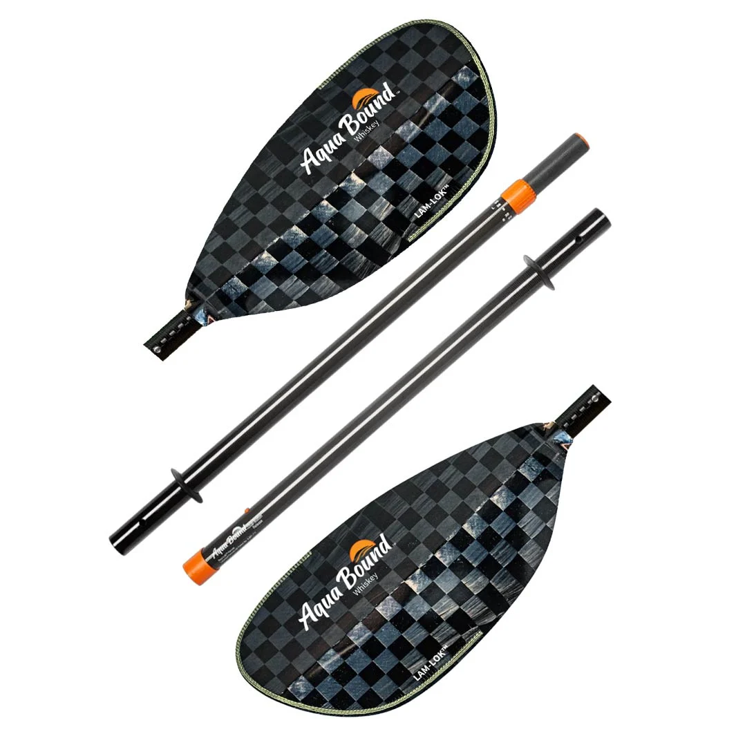 Aqua Bound Whiskey Carbon Straight Shaft Posi-Lok 4-Piece Kayak Paddle