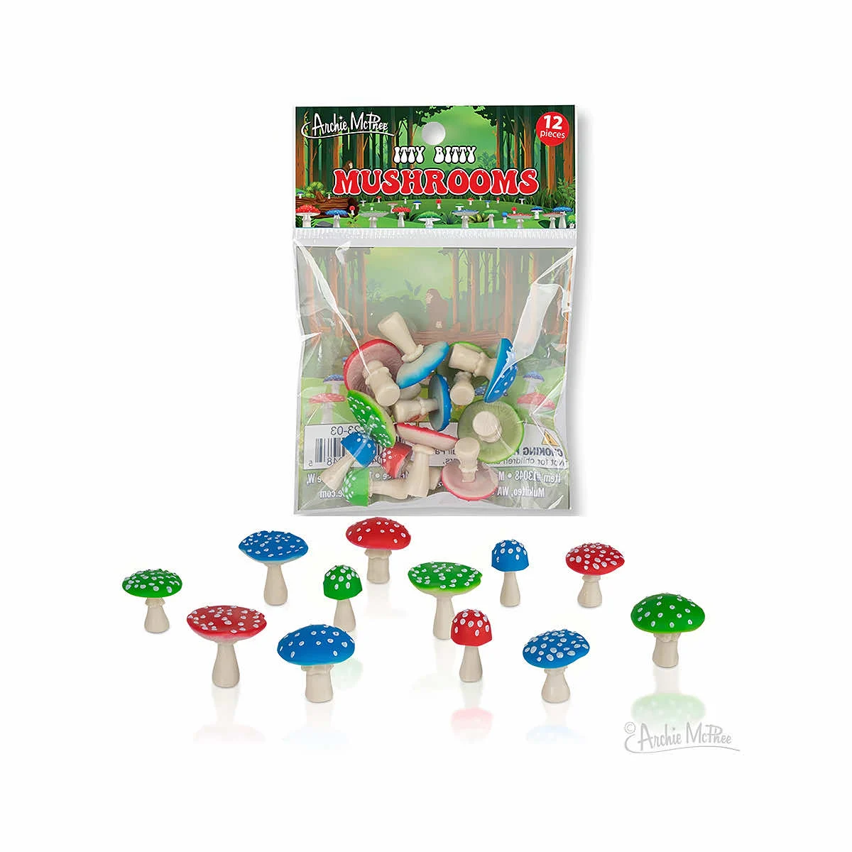 Archie McPhee Itty Bitty Mushrooms Toy