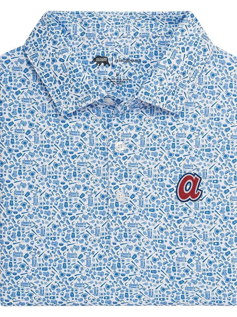 Atlanta Braves Cooperstown Take Me Out Printed Polo