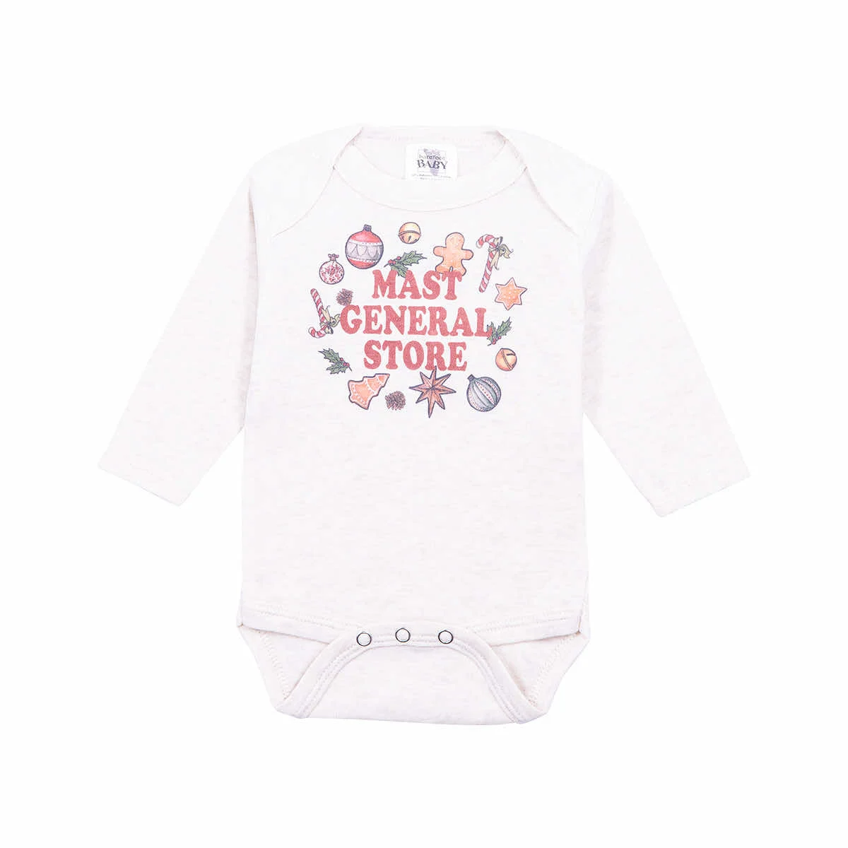 Barefoot Baby Baby Mast General Store Christmas Short Sleeve Onesie