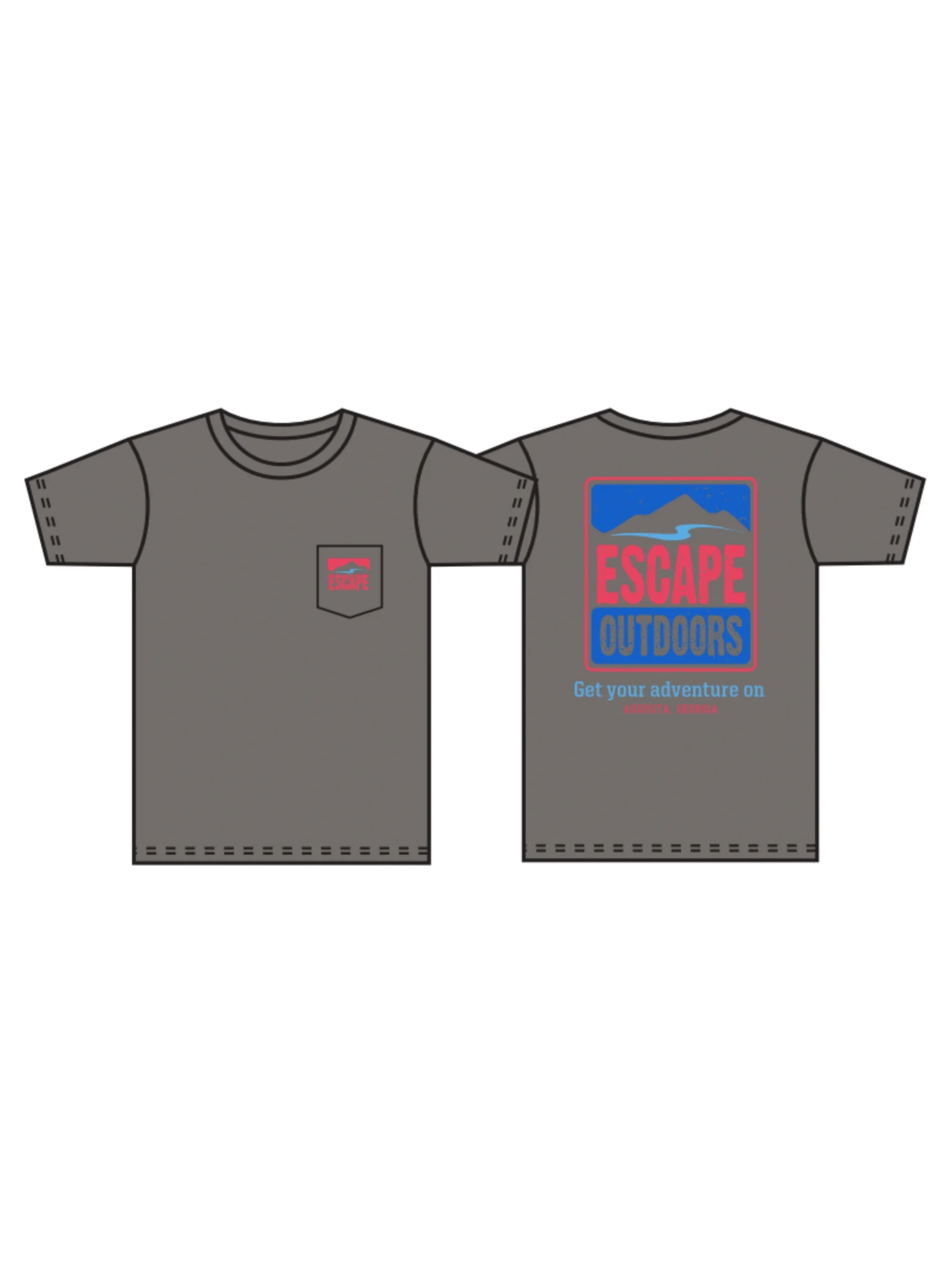 Blue & Red Logo SS Escape Tee