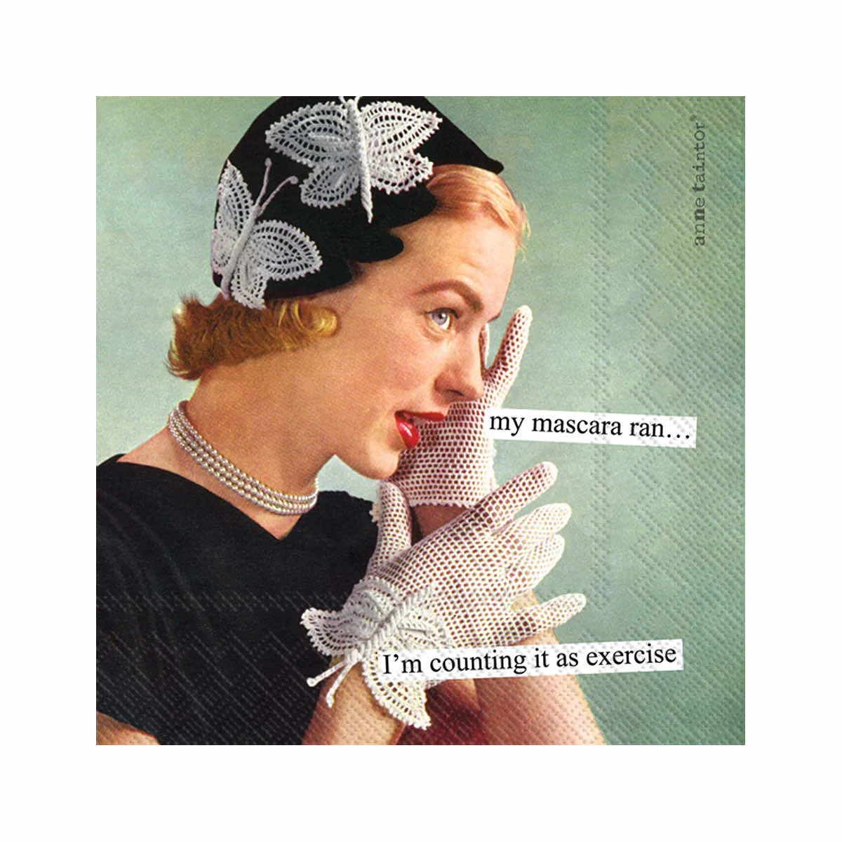 Boston International Mascara Exercise Paper Cocktail Napkins