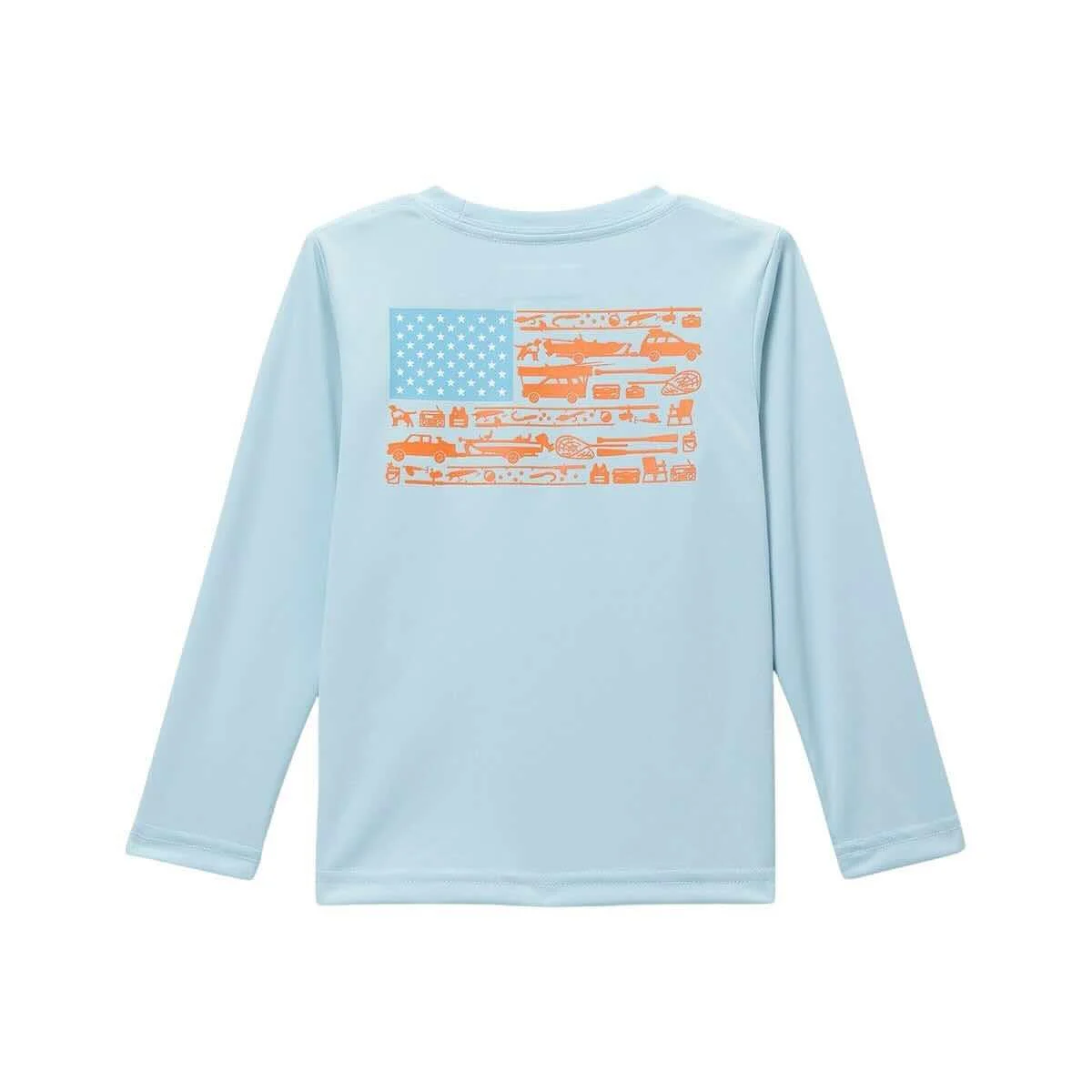 Columbia Boys' Toddler PFG Terminal Tackle Fish Flag Long Sleeve Shirt