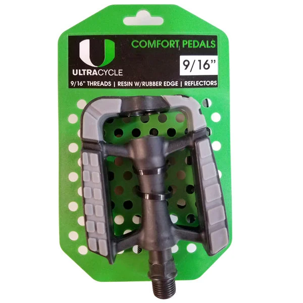 Comfort Resin/Rubber Edge Platform Pedals - 9/16"