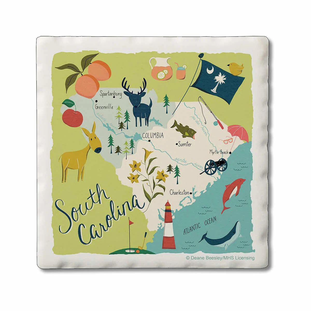 Counter Art South Carolina Home State Coaster Set