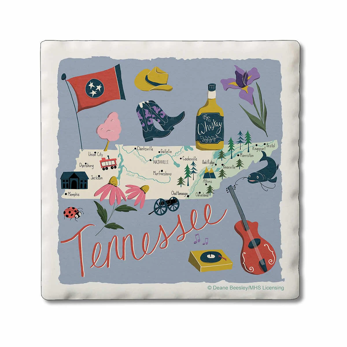Counter Art Tennessee Home State Coaster Set