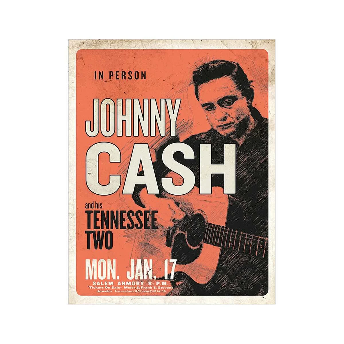 Desperate Enterprises Johnny Cash & His Tennessee Two Tin Sign