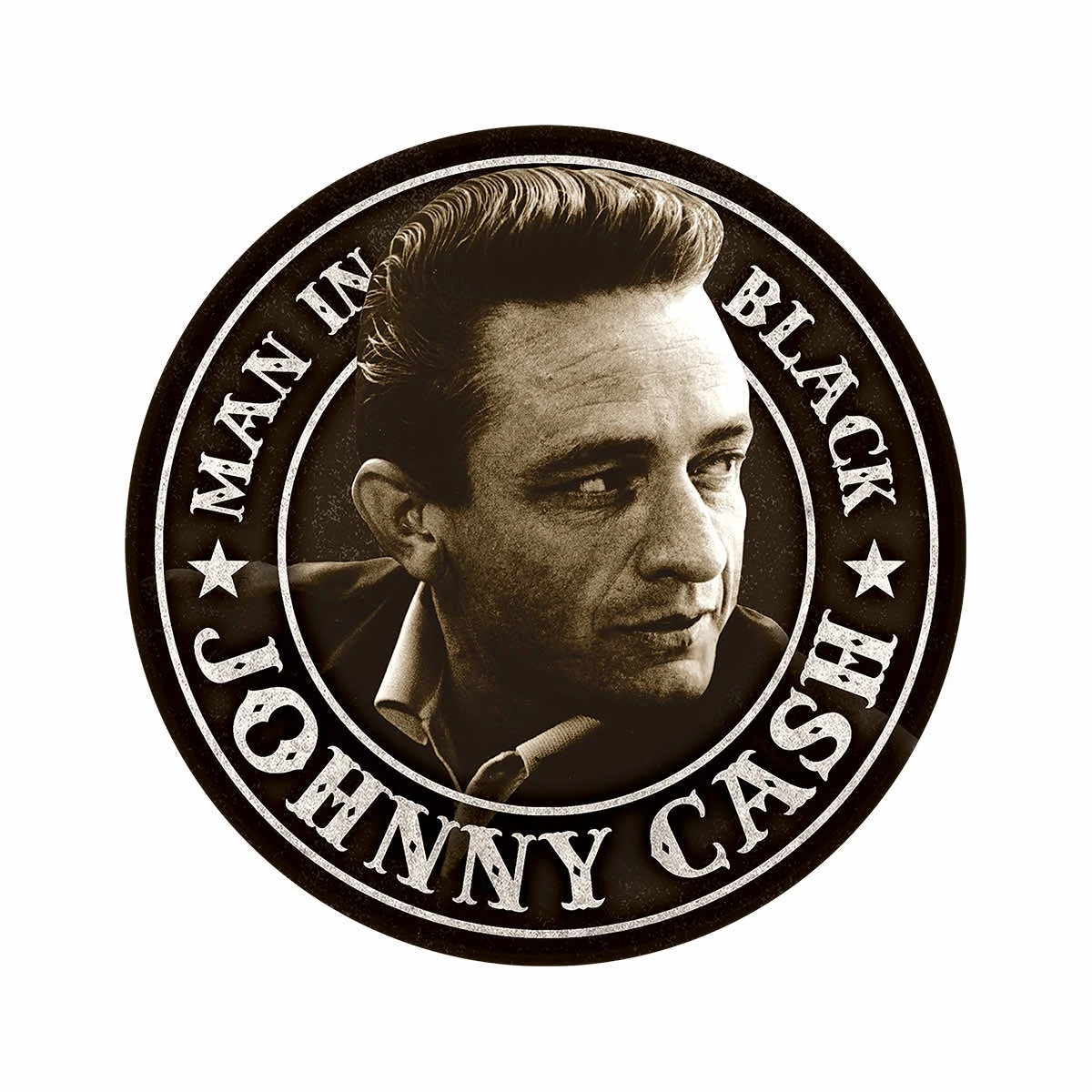 Desperate Enterprises Johnny Cash Man In Black Metal Sign