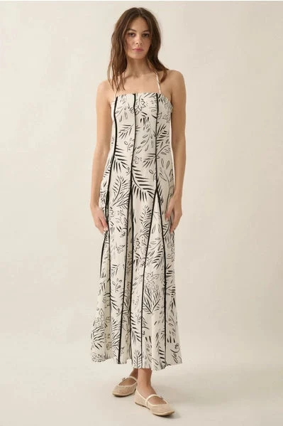 Floral Print Halter Dress