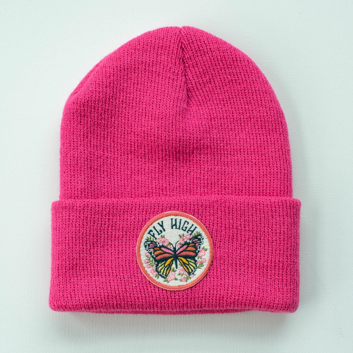 Fly High Butterfly - Fuchsia Kids Beanie – 3 Rivers Outdoor Co