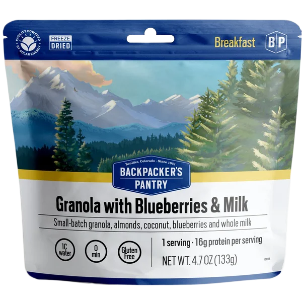 Granola with Blueberries, Almonds & Milk (1 Serving)