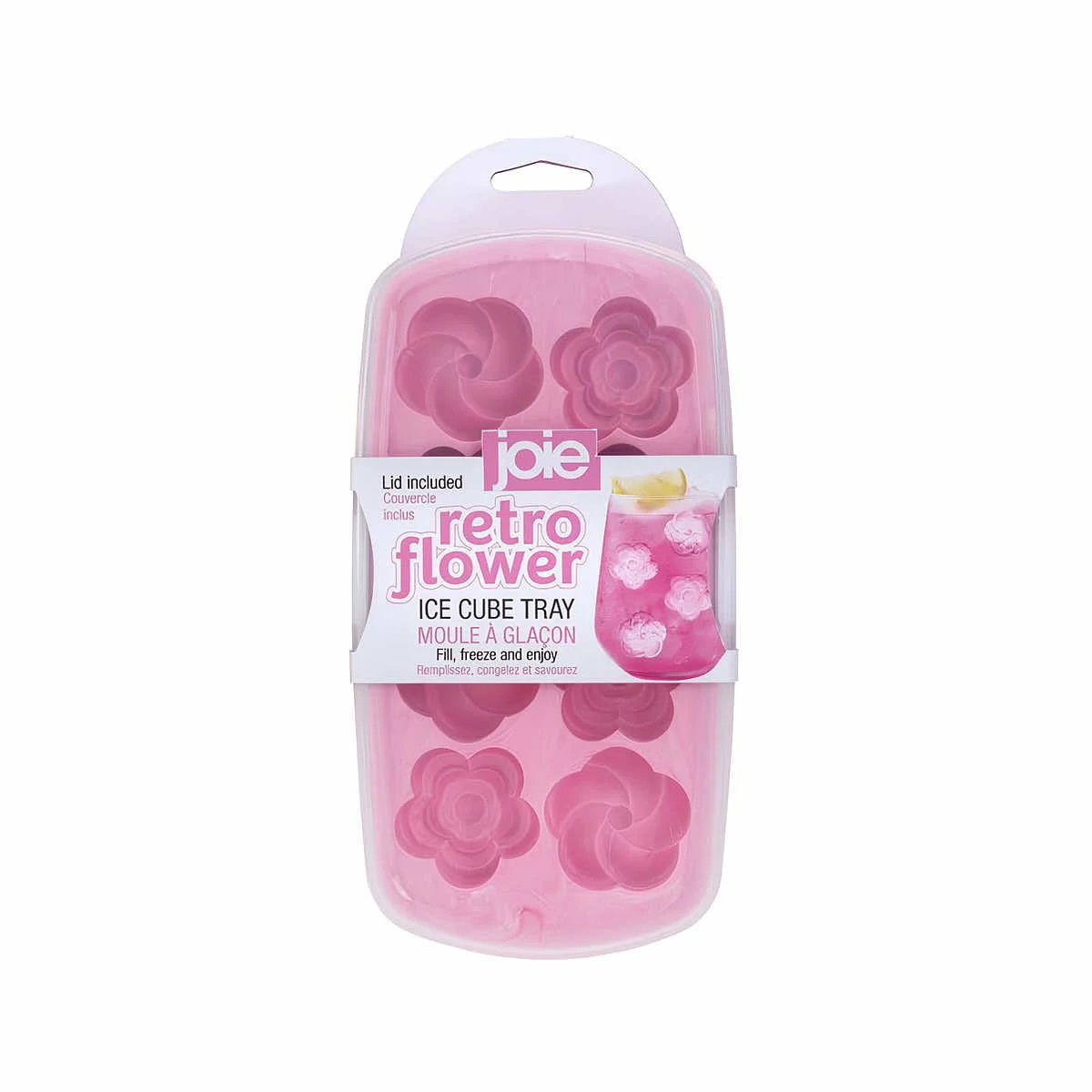 Harold Import Retro Flower Ice Cube Tray with Lid