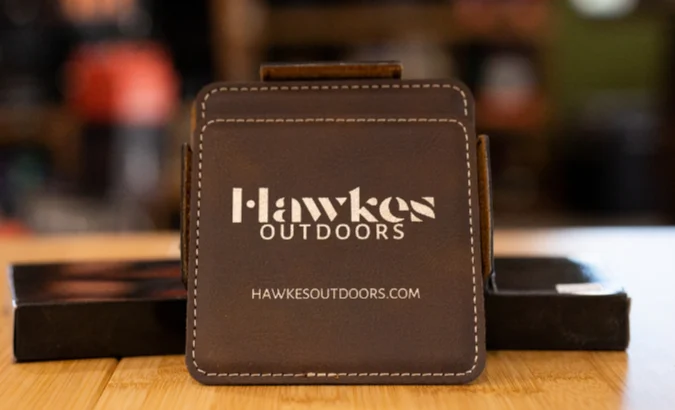 Hawkes Outdoors Leather Coasters