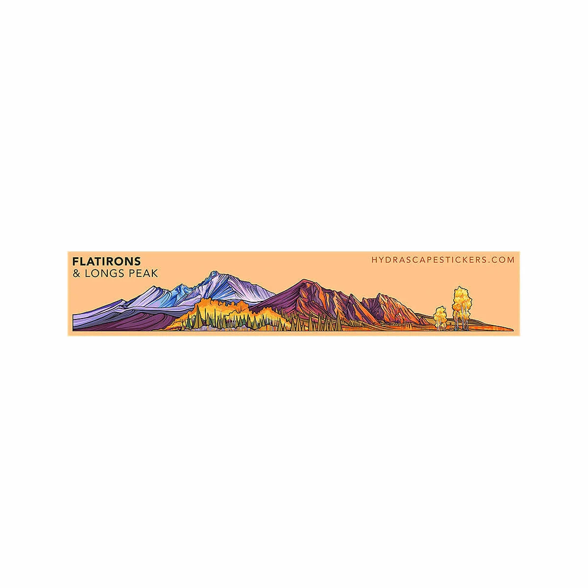 Hydrascape Flatiron & Longs Peak Miniscape Sticker