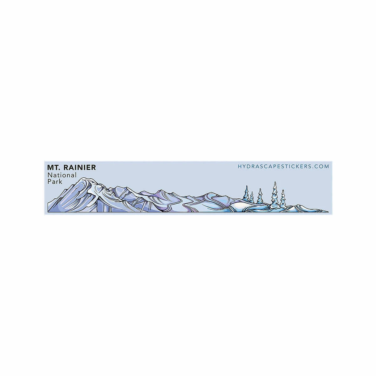 Hydrascape Mt. Rainier National Park Miniscape Sticker
