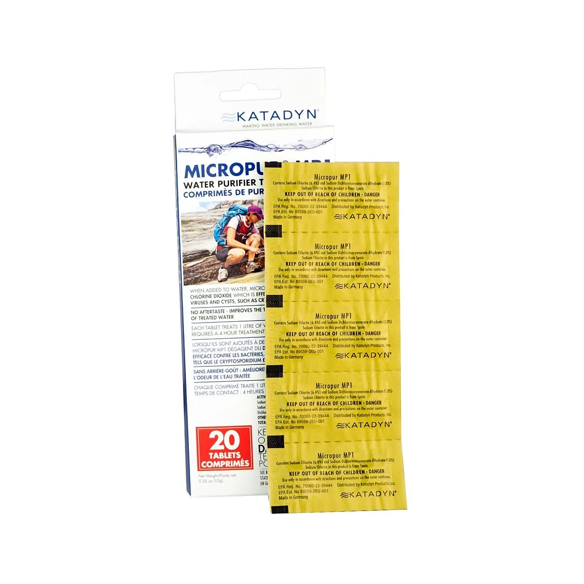 Katadyn Micropur MP1 Water Purifier Tablets - 20pk