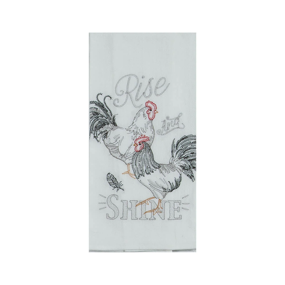 Kay Dee Rise And Shine Embroidered Flour Sack Towel