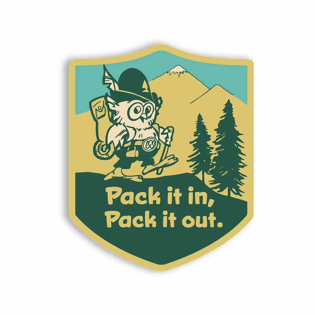 The Landmark Project Woodsy Owl Pack It In, Pack It Out Sticker