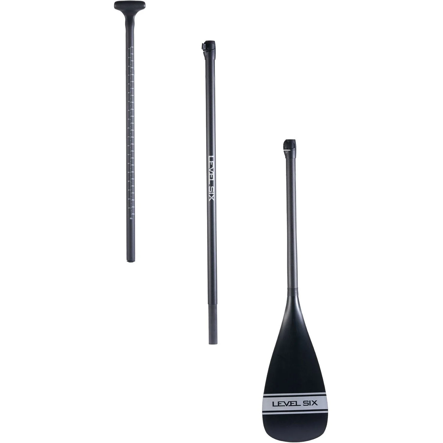 Level 6 3-Piece Carbon Adjustable SUP Paddle with Power Blade
