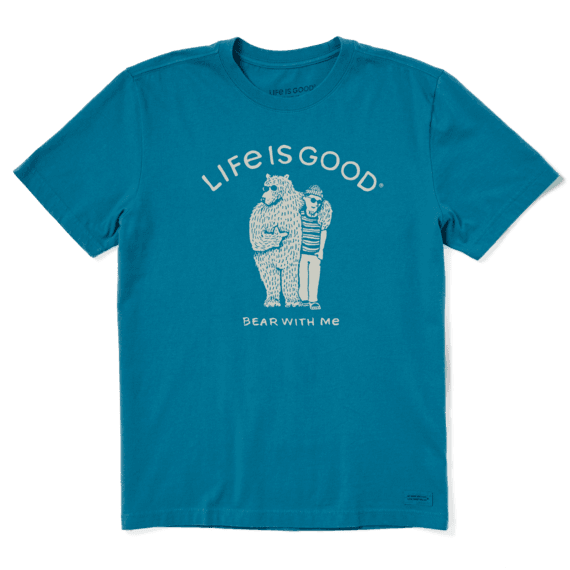 Life Is Good Men'sCrusher Tee Bear With Me Friend