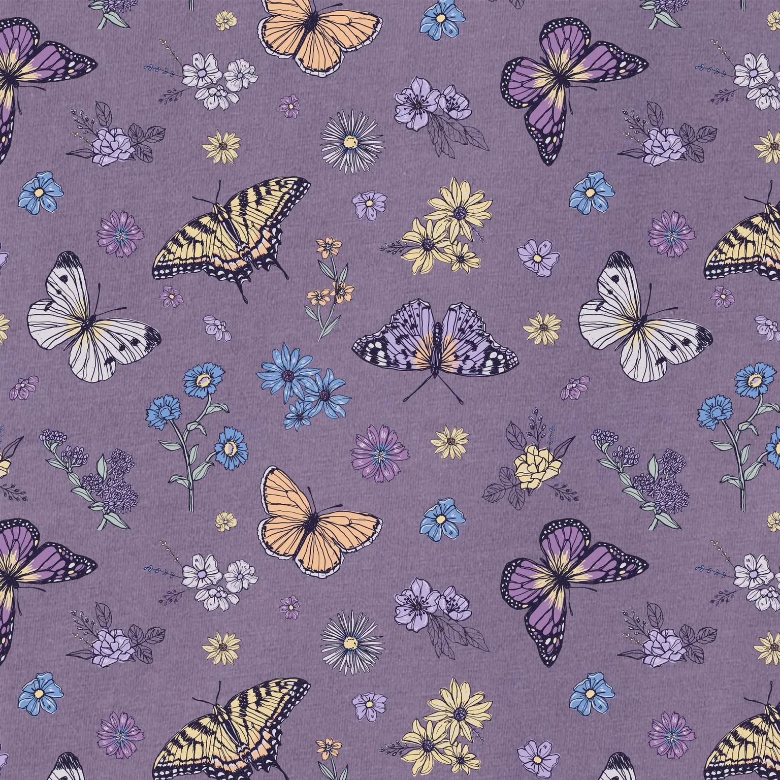 Life is Good Women's Butterfly Garden Pattern Crusher-LITE Easy Vee