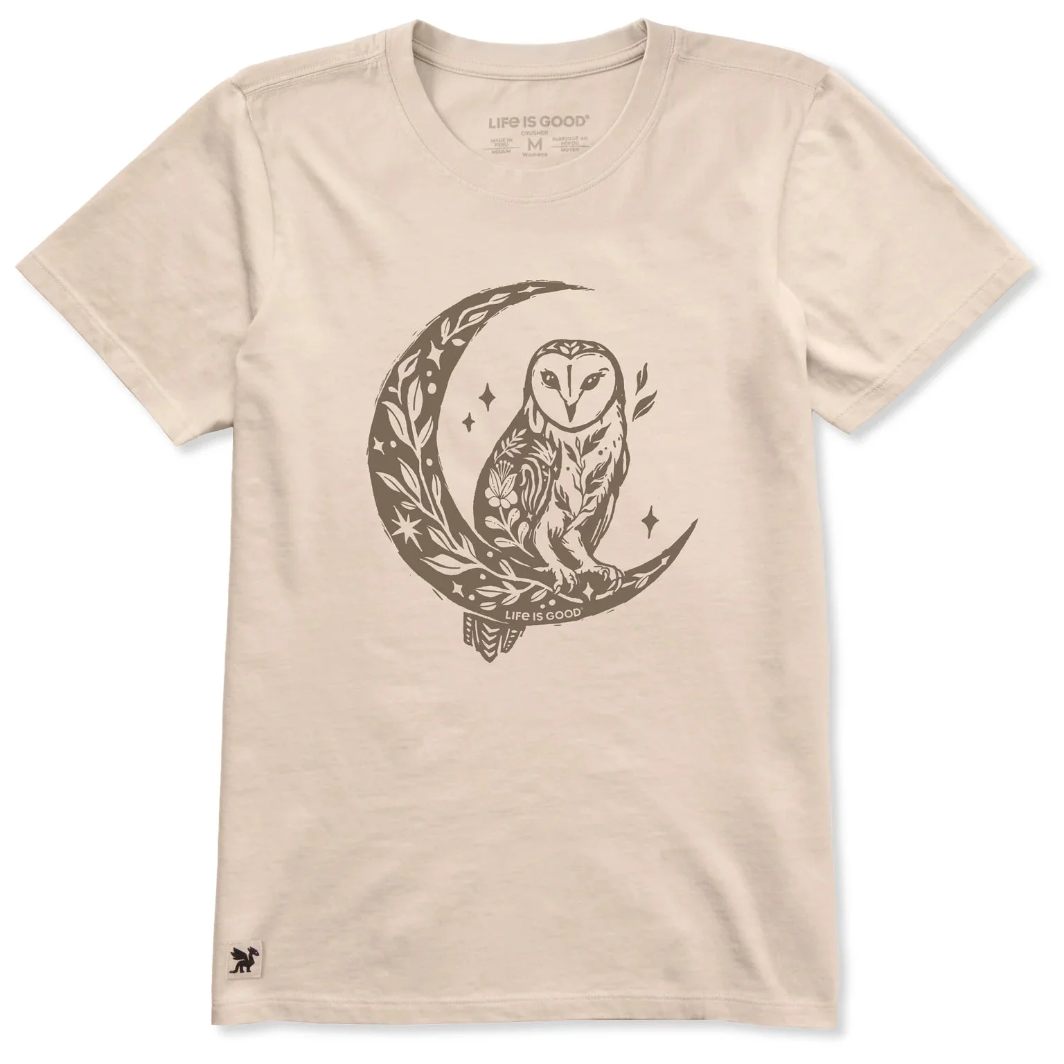 Life is Good Women's Florowl Moon Short Sleeve Crusher Tee