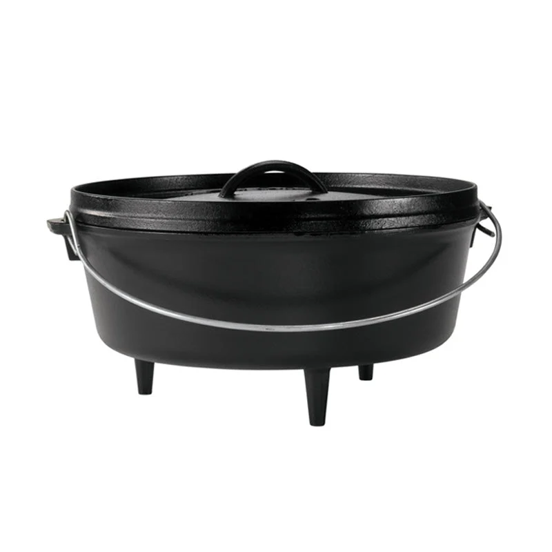 Lodge Cast Iron Deep Camp Dutch Oven - 6 Quart 12 Inch