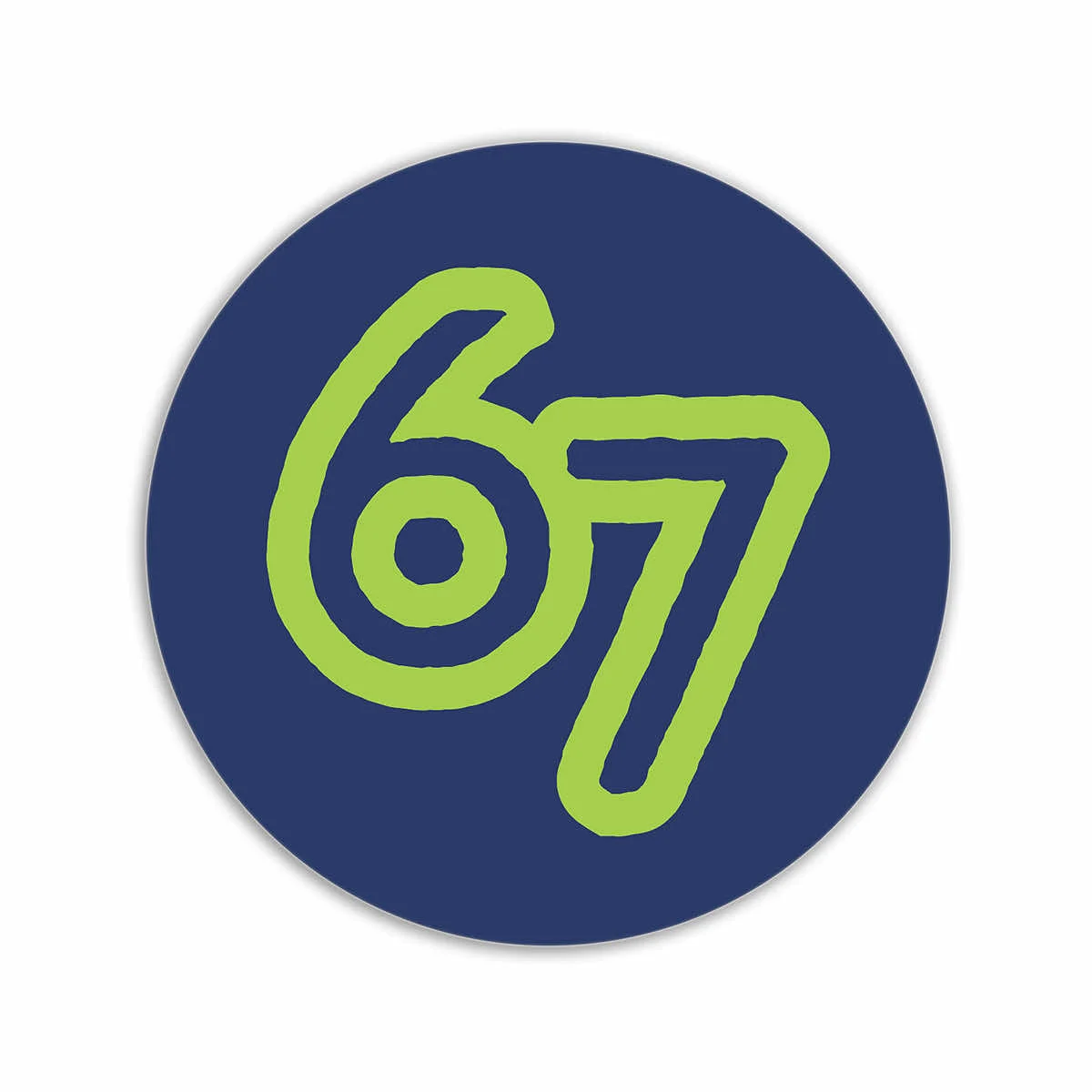 M-Print 67 Round Die Cut Sticker