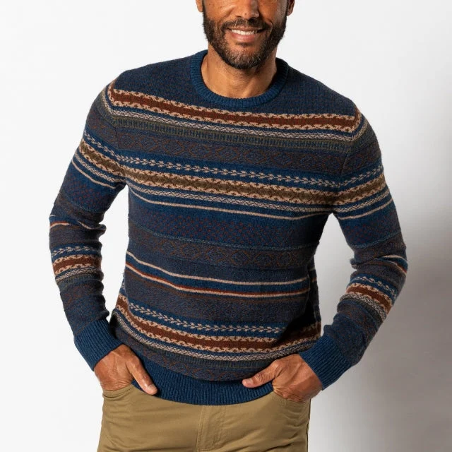 Mens Birch Fair Isle Crewneck Sweater