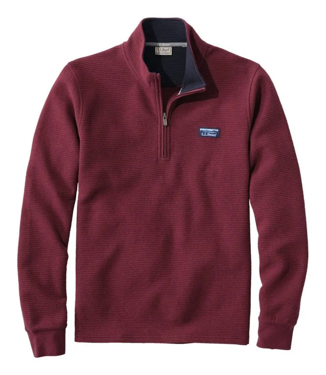 Mens Lakewashed Double-knit Quarter-zip Long Sleeve Regular