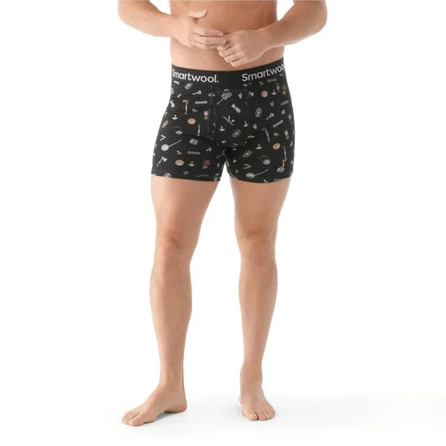 Mens Merino Print Boxer Brief Boxed