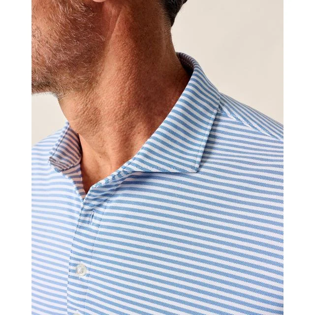 Mens Performance Mesh Polo - Stetson Stripe