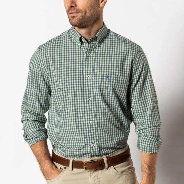 Mens Performance Poplin Sport Shirt - Fallon Plaid