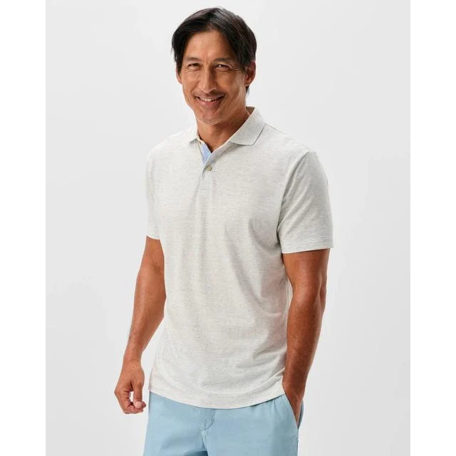 Mens Slub Cotton Blend Polo - Thatcher Stripe