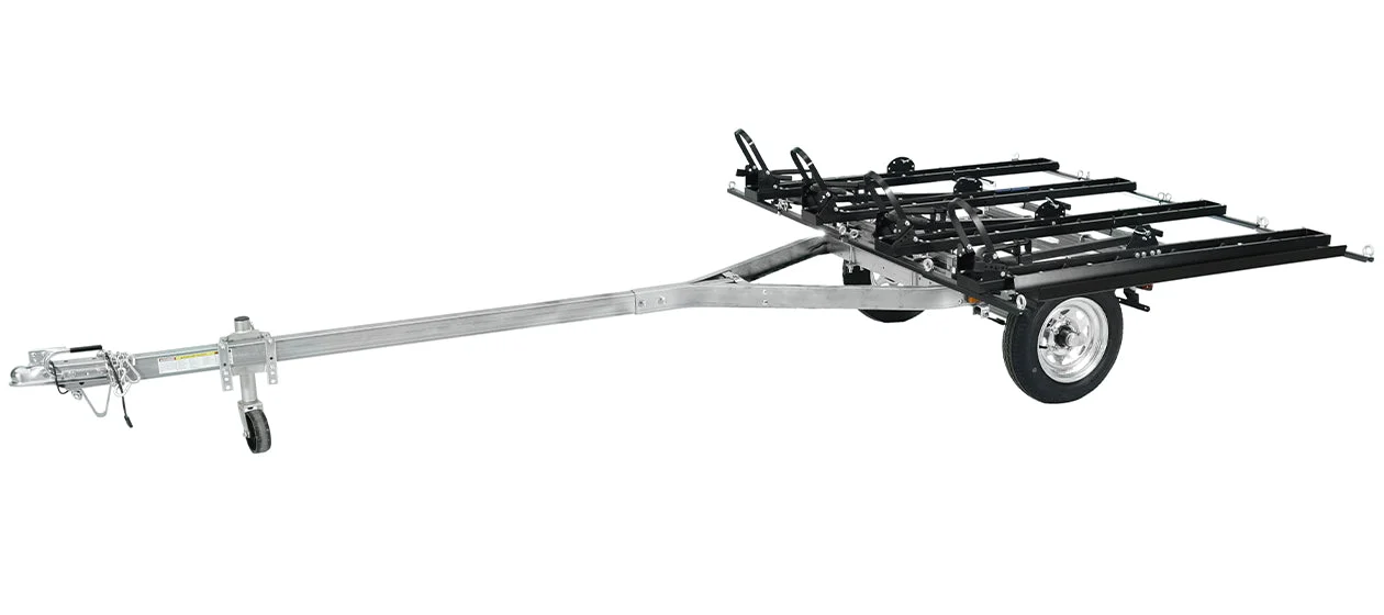 MicroSport LowBed 4 E-Bike Trailer Package (4 E-Bike Racks, Kick Stand, Spare Tire) - MPG464-B4