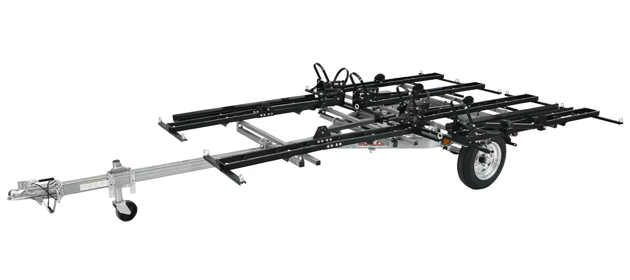 MicroSport LowBed 6 E-Bike Trailer Package (6 E-Bike Racks, Kick Stand, Spare Tire) - MPG464-B6