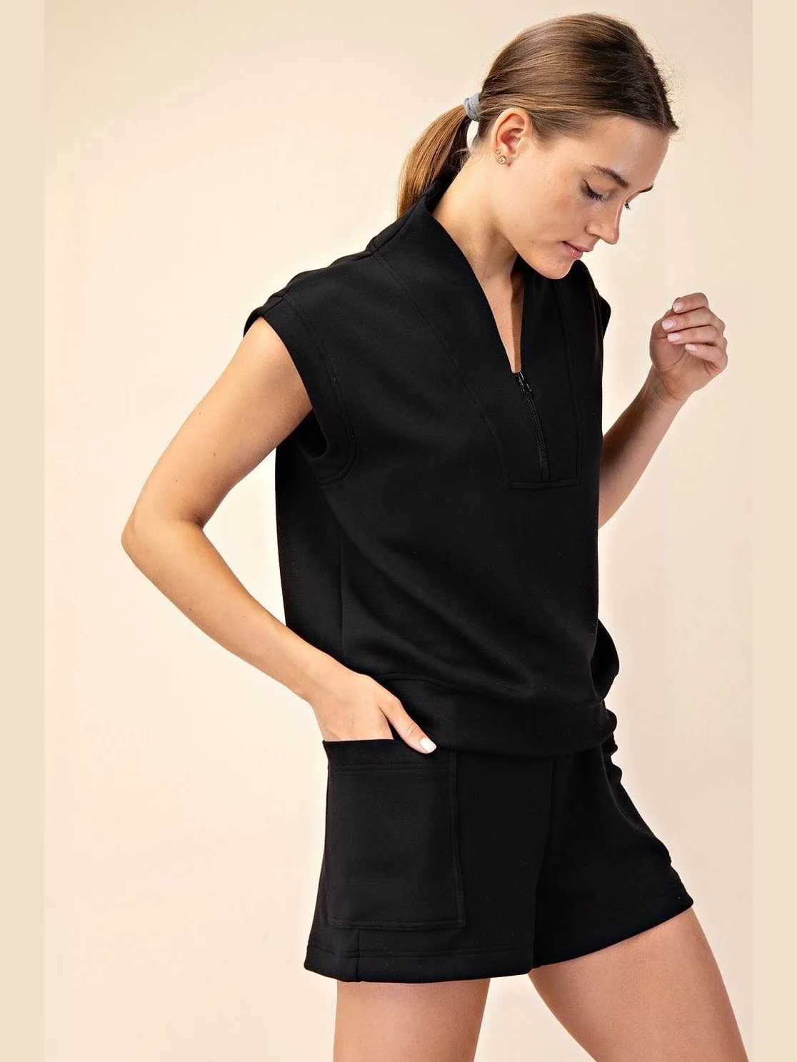 Modal V-neck Sleeveless Top