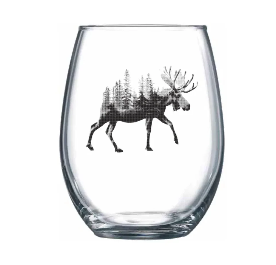 Moose Treeline Stemless Wine Glass