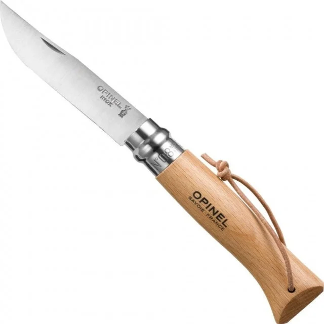 No.08 Stainless Steel With Leather Lanyard