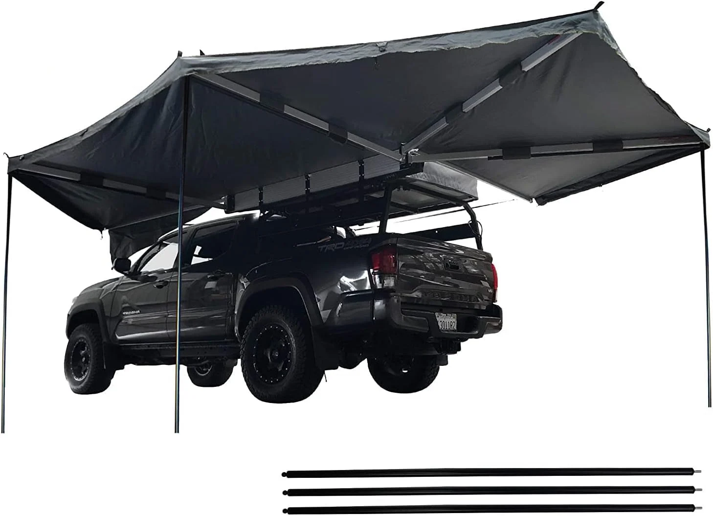 Nomadic Awning 270 - Driverside - Dark Gray Cover