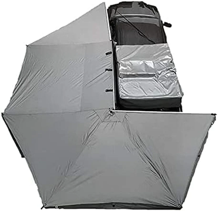 Nomadic Awning 270 - Driverside - Dark Gray with Black Travel Cover