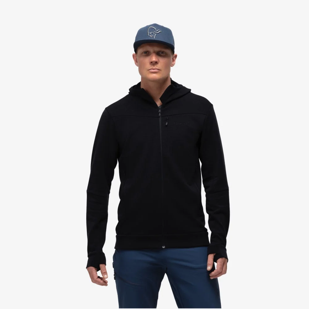 Norrona Falketind Warmwool2 Stretch Zip Hood Men's | Miyar Adventures