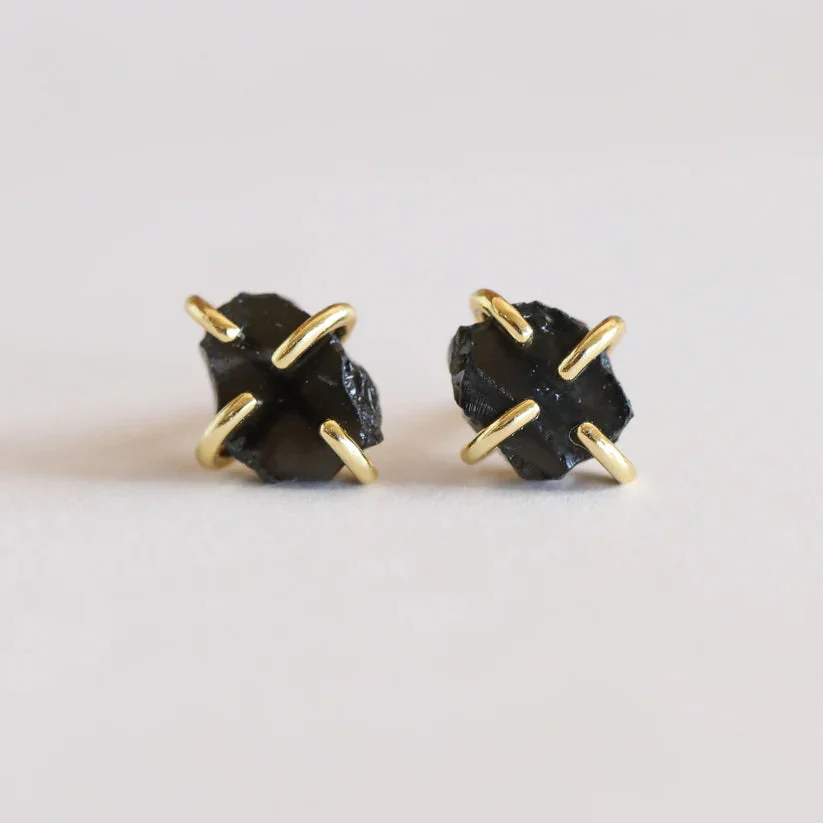 Obsidian Gemstone Prong