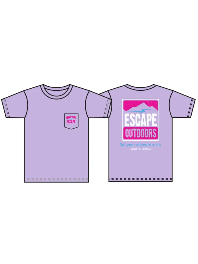 Pink Logo SS Escape Pocket Tee