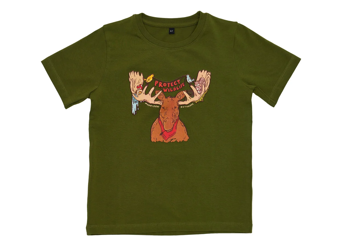 Protect Wildlife Moose Kids T-shirt