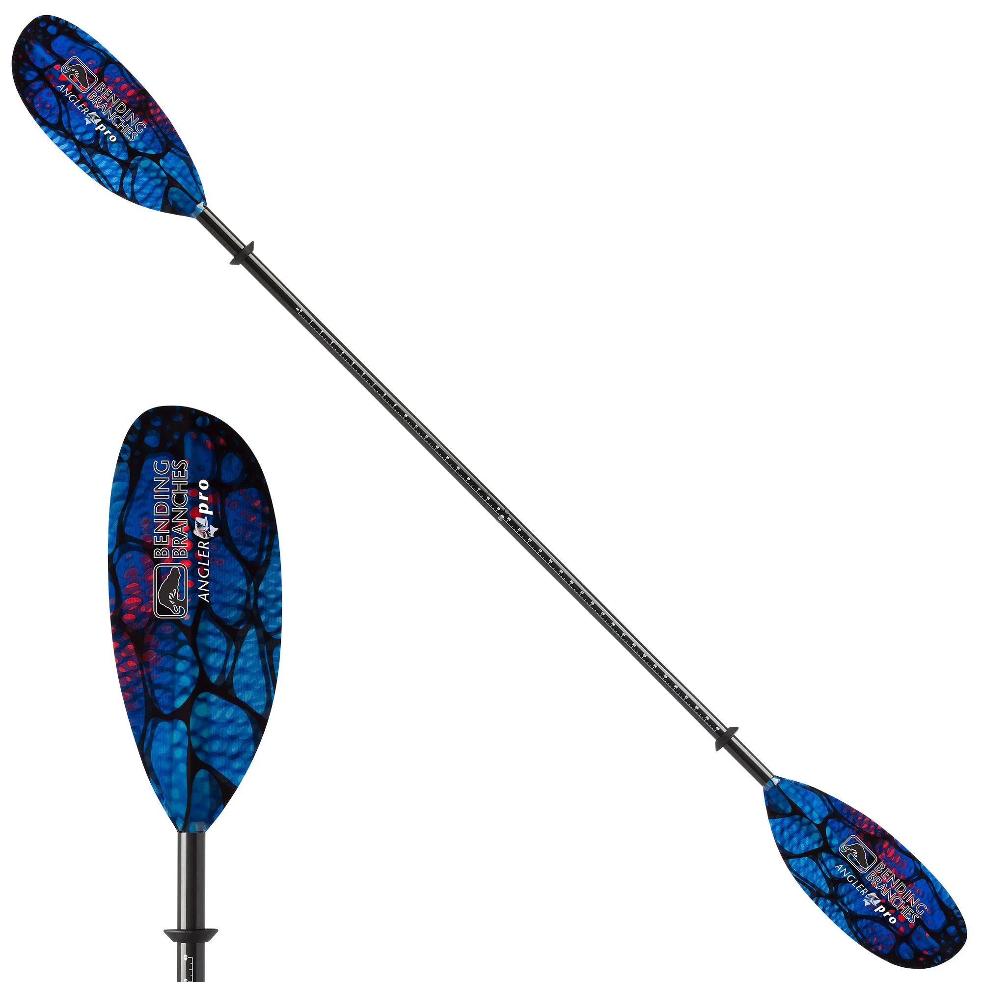 Reboxed Bending Branches Angler Pro Fiberglass Straight Shaft 2-Pc Kayak Paddle